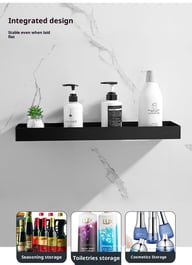 304 Stainless Steel Bathroom Mirror Storage Rack | Modern Shelf — view 12