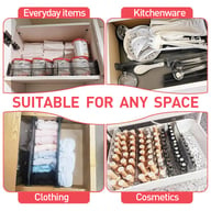 8Pcs Adjustable Drawer Dividers | Expandable Storage Organiser Set — view 13