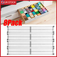 8Pcs Adjustable Drawer Dividers | Expandable Storage Organiser Set — view 5