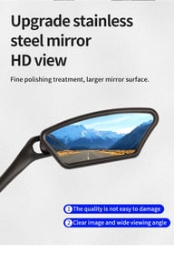 Adjustable Stainless Steel Bicycle Rearview Mirror | Safe Cycling — view 9