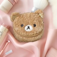 Cute Bear Head 3D Makeup Bag | Soft Lambswool Cosmetic Organizer — view 5