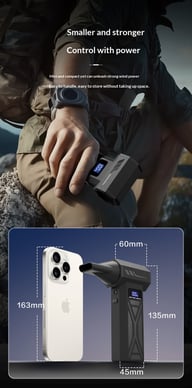 Violent Handheld Turbo Fan 110K RPM | Wireless LED Dust Blower — view 10