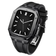 Stainless Steel Smartwatch Case with Fluororubber Band | Luxury Sports Watch — view 12