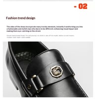 Men's Metal-Buckle Slip-On Loafers | European Style Dress Shoes — view 11