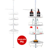 4 Tier Telescopic Bathroom Wall Corner Shelf Rack Shower Caddy Storage Organizer — view 8