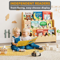 Solid Wood Children's Floor Picture Book Bookshelf | Home & Kitchen Storage — view 12