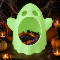 Halloween Ghost Storage Bowl 3D Printed Candy Holder Desktop Organizer — view 5