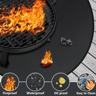 BBQ Grill Mat Flame-retardant Rectangular Protective Pad — view 2