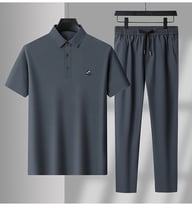 Men's Casual Sport Two-Piece Set | Ice Silk Polo & Pants — view 11
