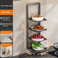 Punch-Free Foldable Kitchen Prep Rack | No-Drill Wall Mount — view 9