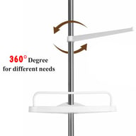 4 Tier Telescopic Bathroom Wall Corner Shelf Rack Shower Caddy Storage Organizer — view 6
