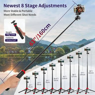Portable Aluminum Alloy Selfie Stick For Phone Cameras — view 15
