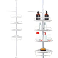 4 Tier Telescopic Bathroom Wall Corner Shelf Rack Shower Caddy Storage Organizer — view 5