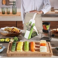 Kitchen Vegetable Cutter Safe Manual Multi-function Salad Chopper Potato Slicer Cheese Graters Kitchen Tools French Fries Cutter — view 4