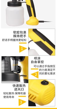 High Pressure Electric Spray Gun for Disinfection | 400W Water Alcohol — view 16