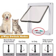 XL Pet Door 4 Way Locking | White Frame Dog Cat Flap Canada — view 10