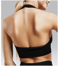 European And American Yoga Fitness Backless Sports Bra With Neck Strap And Backless Design Amazon S Quick Drying Tight Fitting Running Underwear For Women — view 11