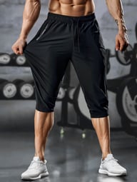 Men's Quick-Drying Capri Running Pants | Breathable Fitness — view 8