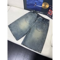 Washed Wrinkle-Effect Denim Shorts for Men | Casual Mid-Length — view 5