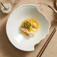 High-end White Aesthetic Dish Presentation Plate — view 5