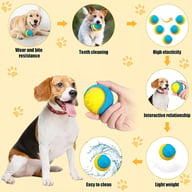 Scooby-Doo Squeaky Dog Balls Set of 8 | Teeth Cleaning Interactive Toys — view 20