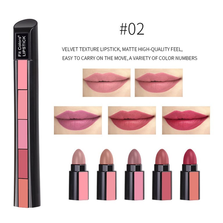 10-color lipstick set in protective case, gift-ready presentation