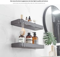 304 Stainless Steel Bathroom Mirror Storage Rack | Modern Shelf — view 15