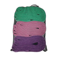 Portable resistance band with mesh carrying bag for home gym training