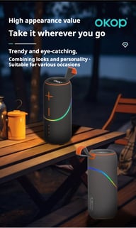 KP-806 Portable Bluetooth Speaker | Home & Kitchen Audio with RGB Lighting — view 4