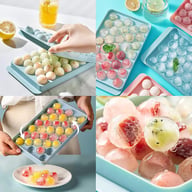 Ice Cube Tray With Lid | 33 Grids Ice Ball Maker Mould Round Easy Release — view 8