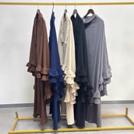 Women's Middle Eastern Robe Set with Attached Hijab | Modest Dress — view 13