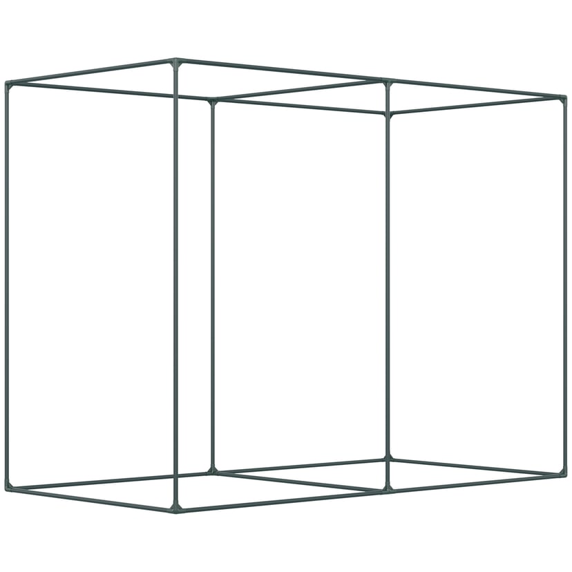 6 x 3ft Crop Cages for Garden, Plant Protectors from Animals, Storage Bag and 6 Ground Stakes, Black