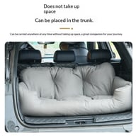 Rear-Seat Pet Bed for Cars | Dog Leash-Ready Safety Harness Clips — view 4