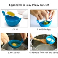 Silicone Egg Poacher Gondola Boat | Easy Poached Eggs Canada — view 8