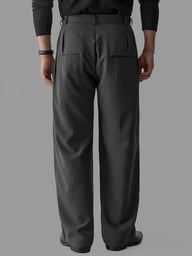 Double-Pleat Wide-Leg Casual Pants for Men | Relaxed Drape Fit — view 6