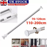 Heavy Duty Extendable Telescopic Shower Curtain Pole | Spring Tension Rod — view 16