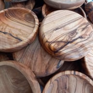 Ice Crackle Glaze Olive Wood Dipping Bowl | Home & Kitchen — view 8
