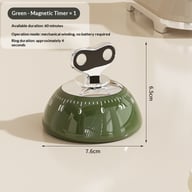 Magnetic Kitchen Timer Lite-Luxury Precise Countdown | Retro Design — view 9