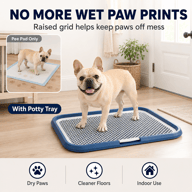 Dog Potty Tray With Removable Grating, Leak-Proof Indoor Dog Toilet For Puppy Training — view 10