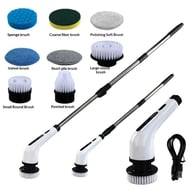 Electric Cleaning Brush with Extendable Handle | Multi-Head Kitchen Bathroom — view 9