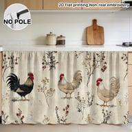 Autumn Thanksgiving Halloween Kitchen Storage Rack Decorative Curtain With Rod — view 7