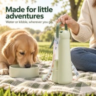 3-in-1 Dog Water Bottle with Mist Sprayer & Food Storage | Pet Travel Dispenser — view 4