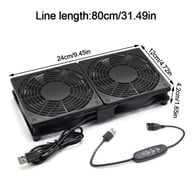 120mm Dual Cooling Fan USB PC Case | Silent Desktop Cooler — view 8