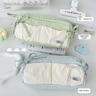 Cloud-Shaped Puff Pastry Bowknot Desk Organizer | Soft Pencil Case — view 5