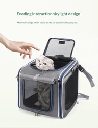 Portable Car Travel Cat Carrier | Multi-Function Pet Backpack Home & Kitchen — view 5