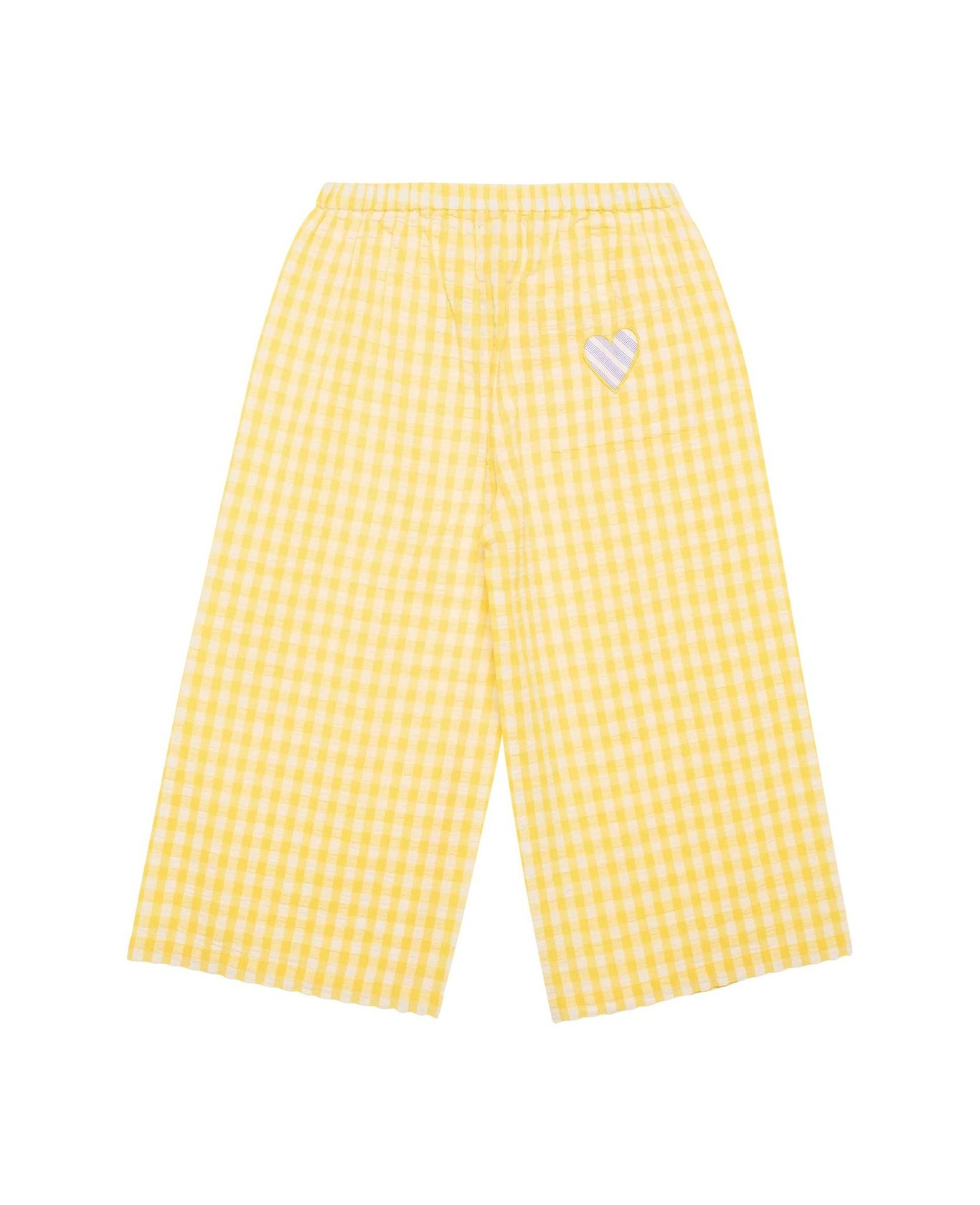 Yellow Plaid Ruffle-Sleeve Kids Set | Nordic Summer Outfit Girls