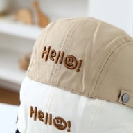 Children's Embroidered Smiling Face Beret | Adjustable Soft-Top Cap — view 5