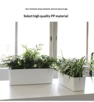 Rectangular Plastic Self-watering Lazy Flower Pot, Balcony Vegetable Planter — view 9