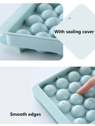 Ice Cube Tray With Lid | 33 Grids Ice Ball Maker Mould Round Easy Release — view 9