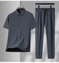 Men's Casual Sport Two-Piece Set | Ice Silk Polo & Pants — view 16